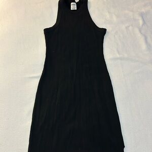 PINK Victoria's Secret Black Halter ribbed Midi Dress
